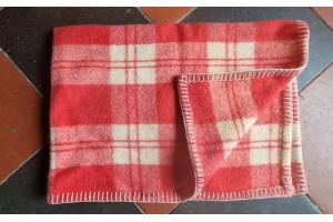 Scarlet & Cream Plaid Welsh baby blankets BB007